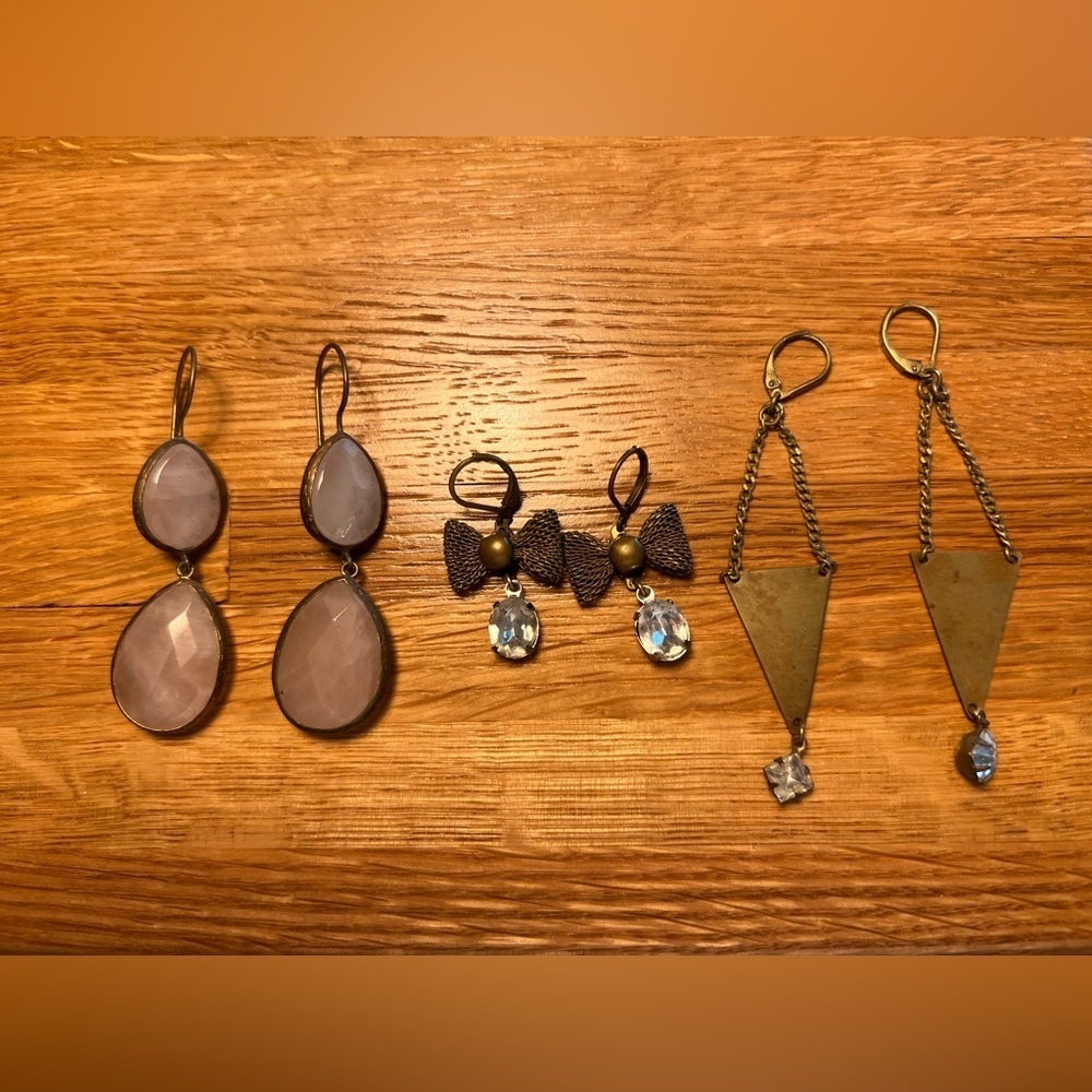 Anthropologie three pairs of earrings lot